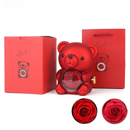 EternalPetals™ Rose Bear Box